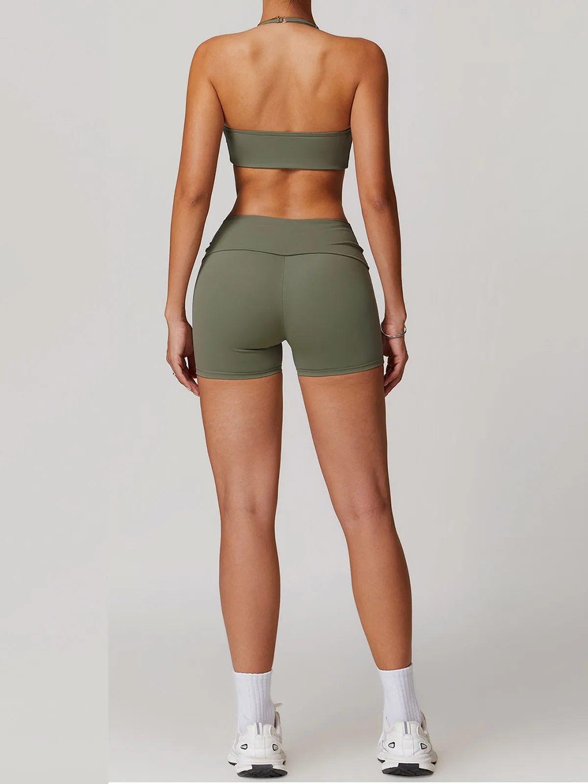 Halter Skinny Quick-Drying Shorts Set