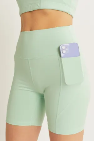 Hazel Blues® |  Love Tree High Waist Seam Detail Active Shorts