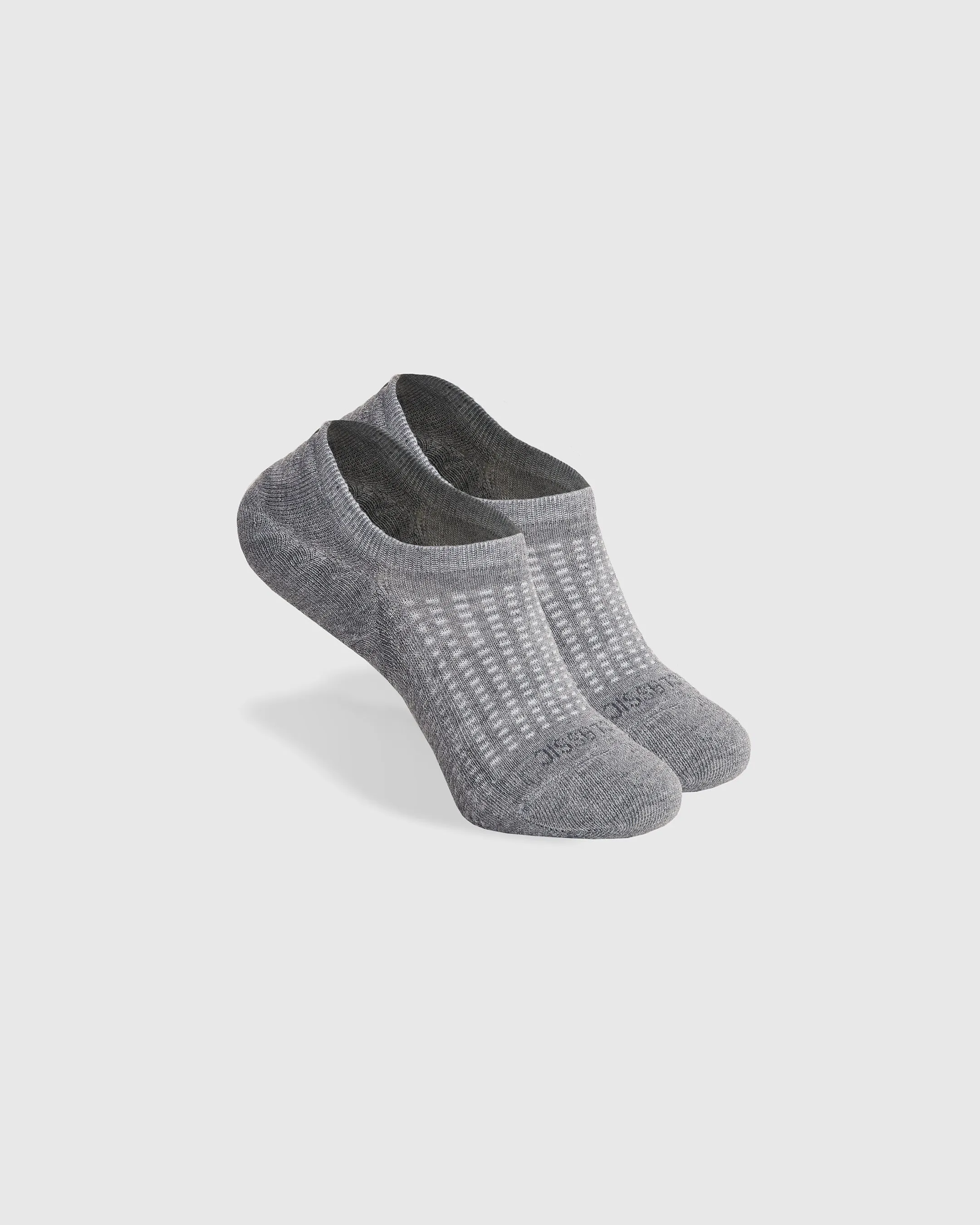 Heather Gray Active No Show Socks 3-Pack