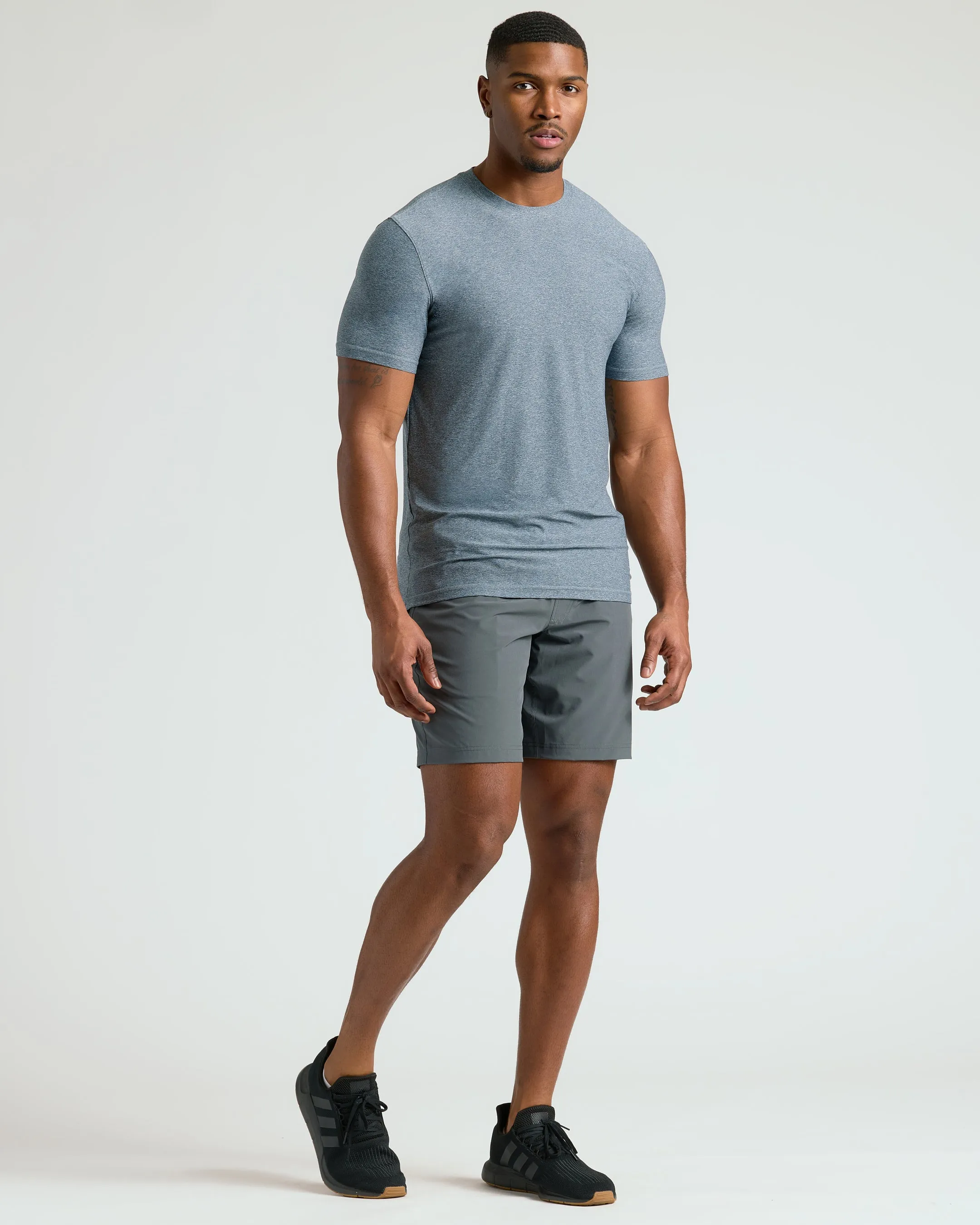 Heather Navy Tall Active Crew Neck 2.0