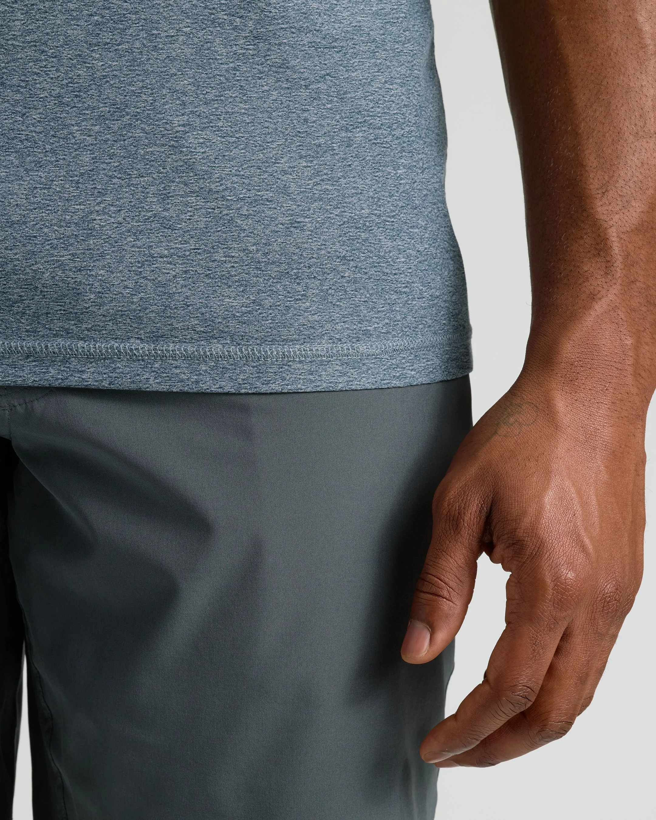 Heather Navy Tall Active Crew Neck 2.0