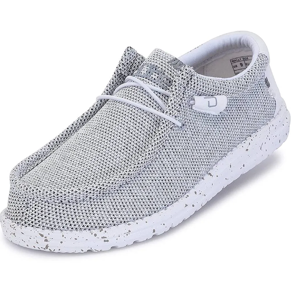 Hey Dude Men's Wally Sox Onyx Multiple Colors | Men’s Shoes | Men's Lace Up Loafers | Comfortable & Light-Weight