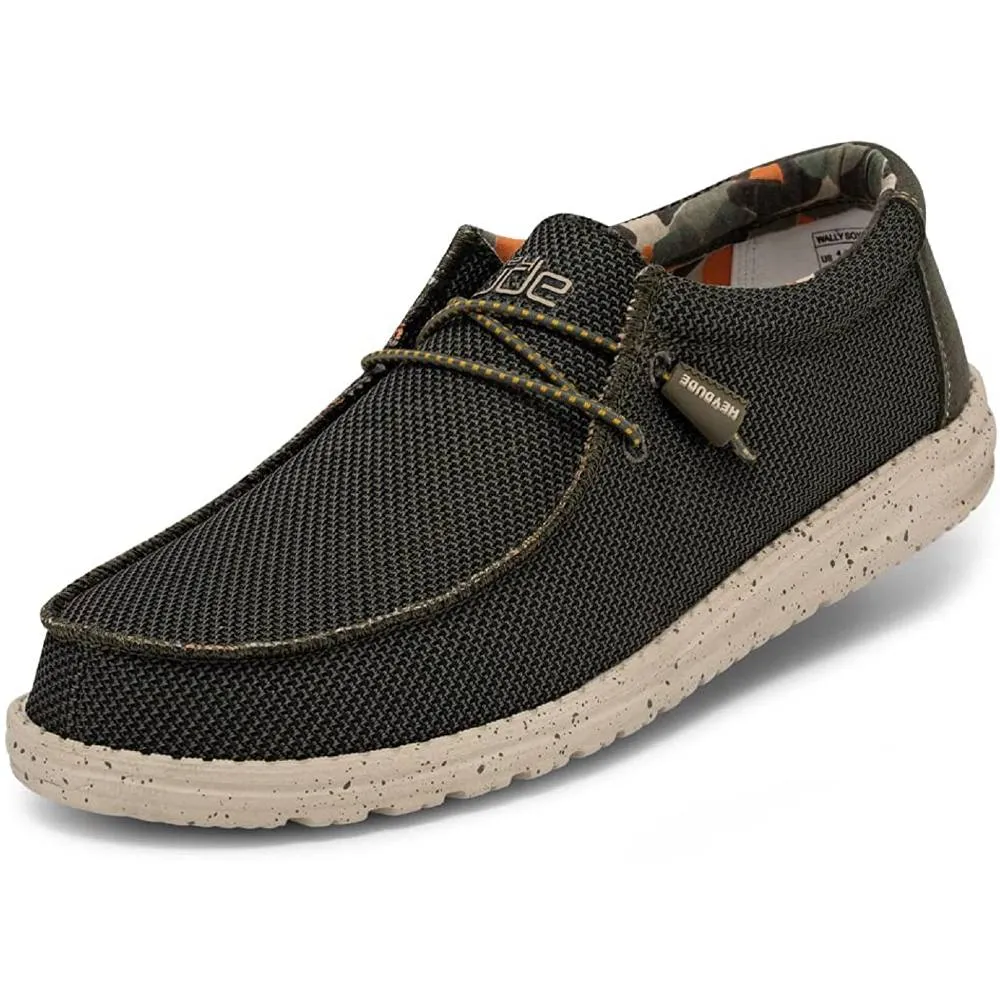 Hey Dude Men's Wally Sox Onyx Multiple Colors | Men’s Shoes | Men's Lace Up Loafers | Comfortable & Light-Weight