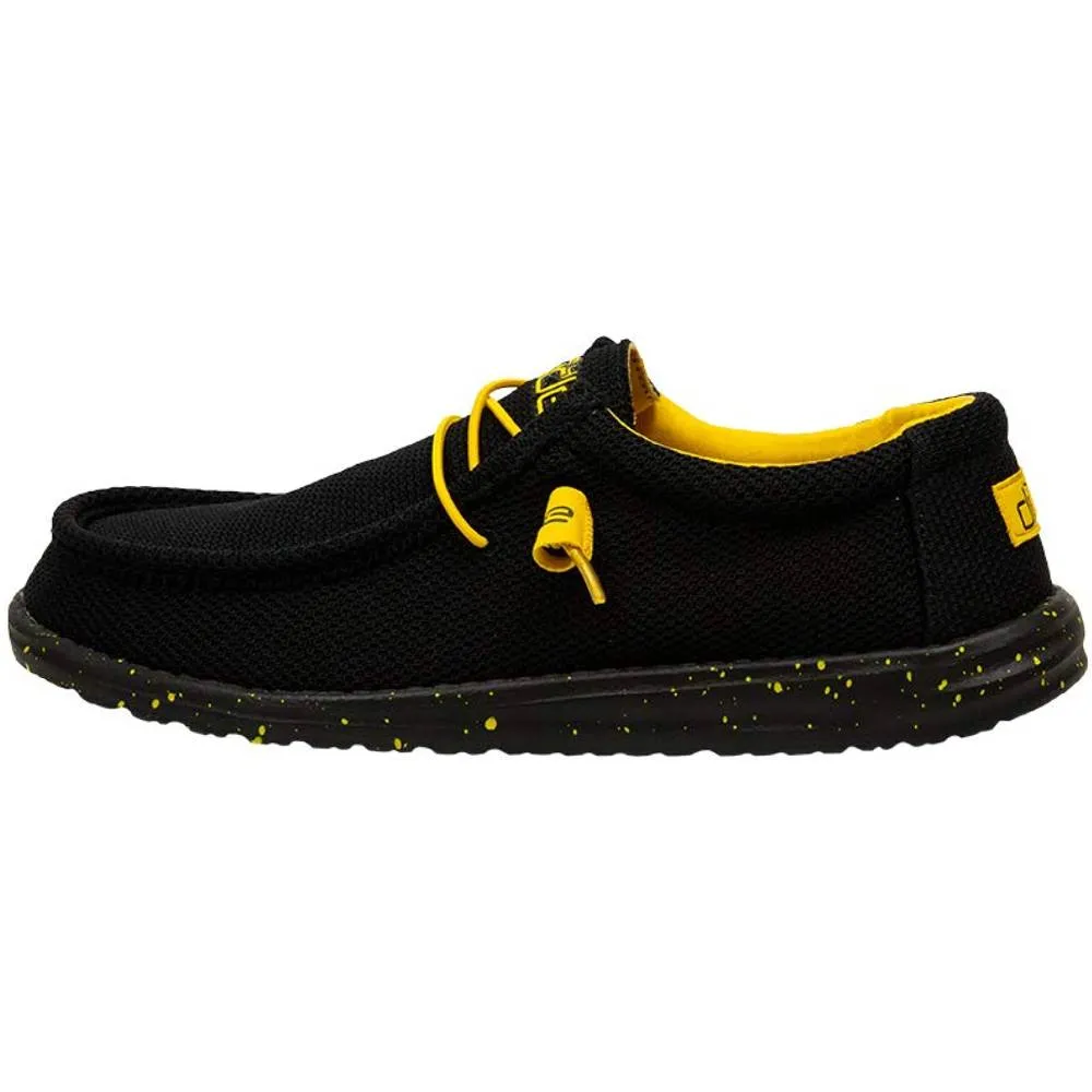 Hey Dude Men's Wally Sox Onyx Multiple Colors | Men’s Shoes | Men's Lace Up Loafers | Comfortable & Light-Weight