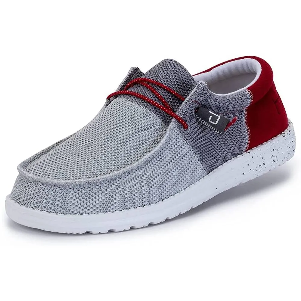 Hey Dude Men's Wally Sox Onyx Multiple Colors | Men’s Shoes | Men's Lace Up Loafers | Comfortable & Light-Weight