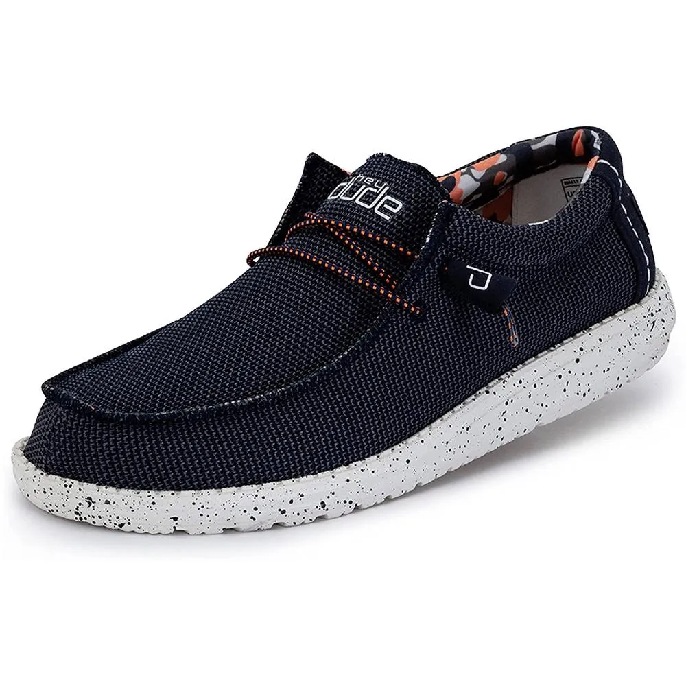 Hey Dude Men's Wally Sox Onyx Multiple Colors | Men’s Shoes | Men's Lace Up Loafers | Comfortable & Light-Weight