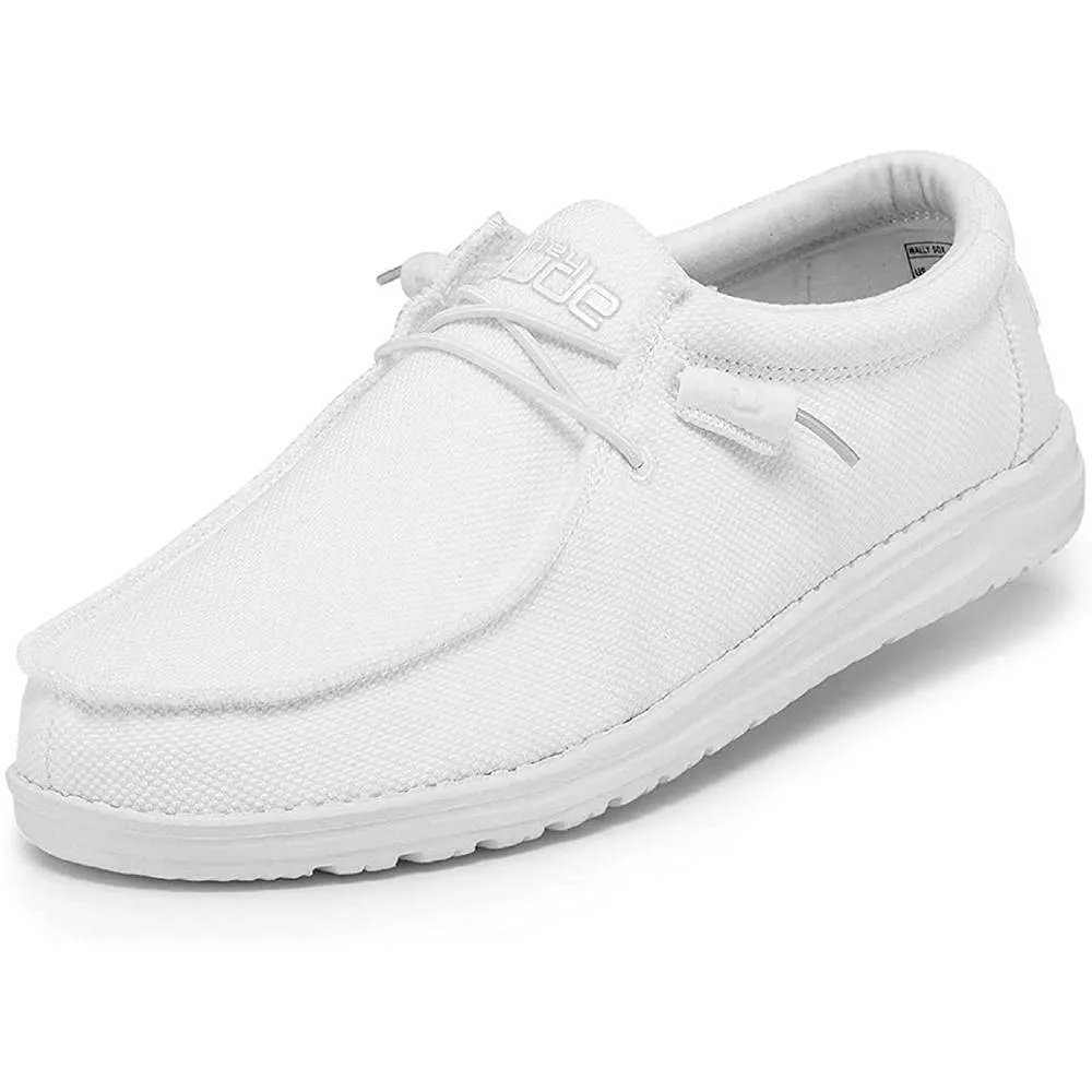 Hey Dude Men's Wally Sox Onyx Multiple Colors | Men’s Shoes | Men's Lace Up Loafers | Comfortable & Light-Weight