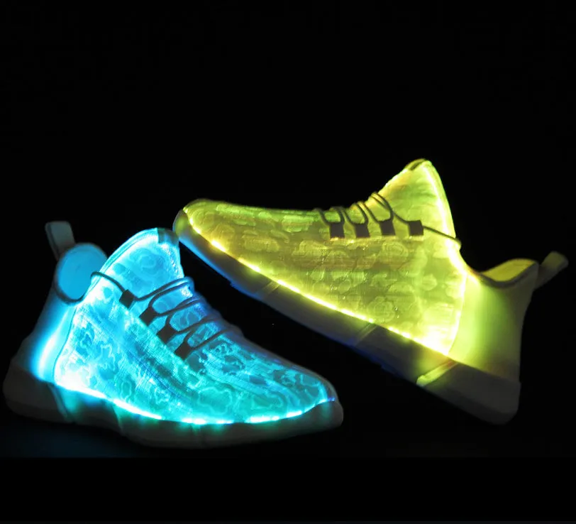 High Top Casual Led Light up Sport Shoes Men, Adult Gold LED Light up Shoes, bulk led shoes