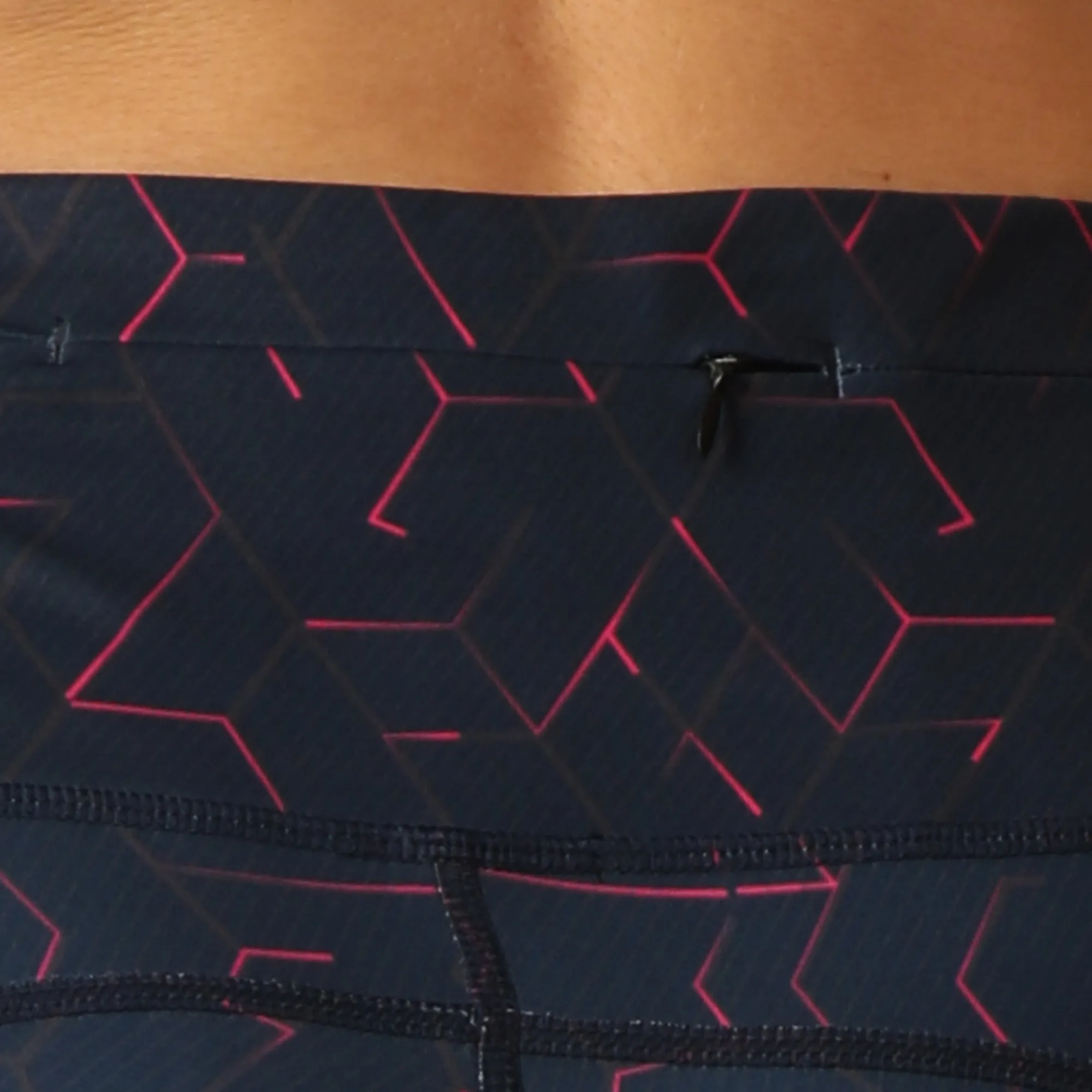 High Waist Ankle Length Sports Leggings with Mesh Panel and Quick Dry