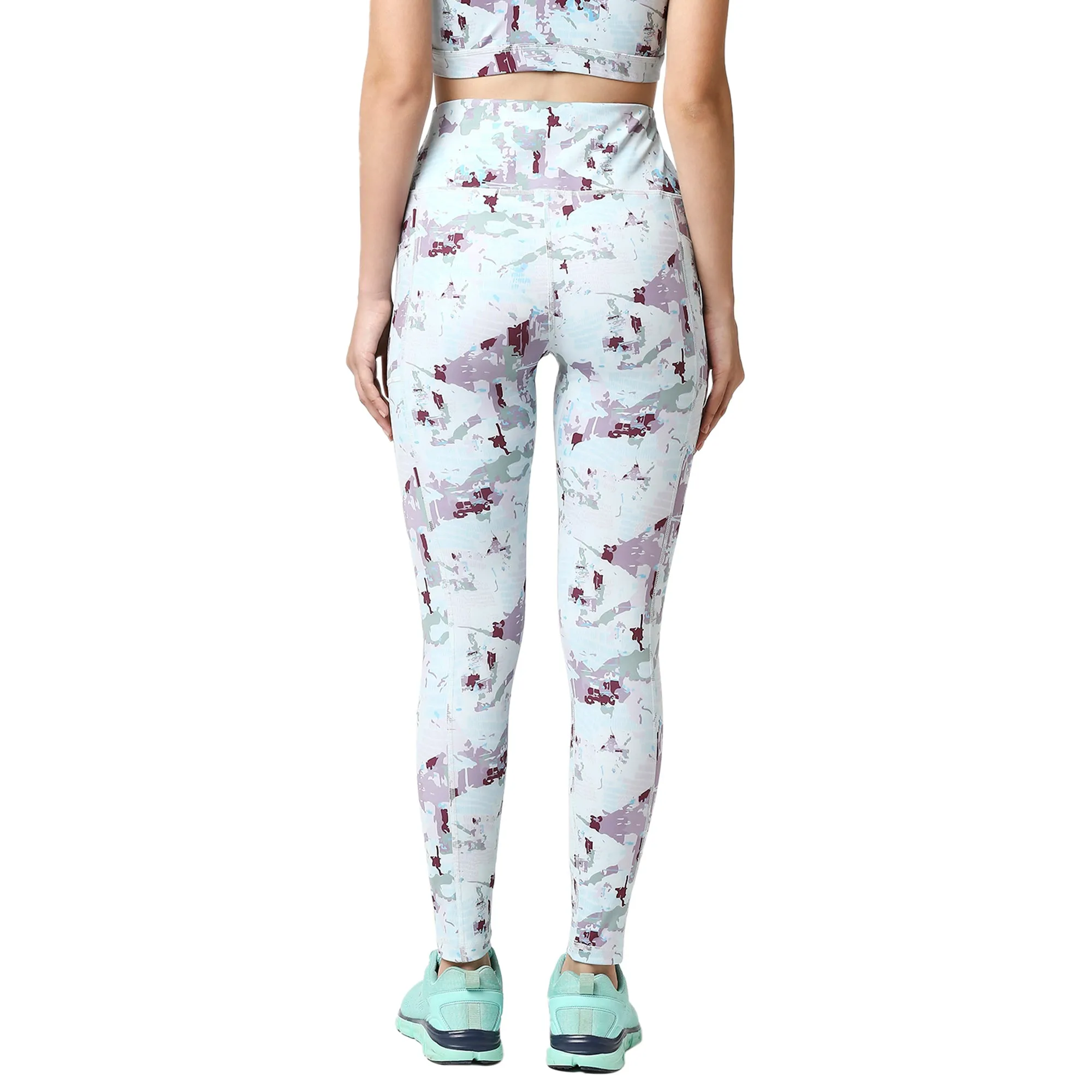 High Waist Ankle Length Sports Leggings With Pockets