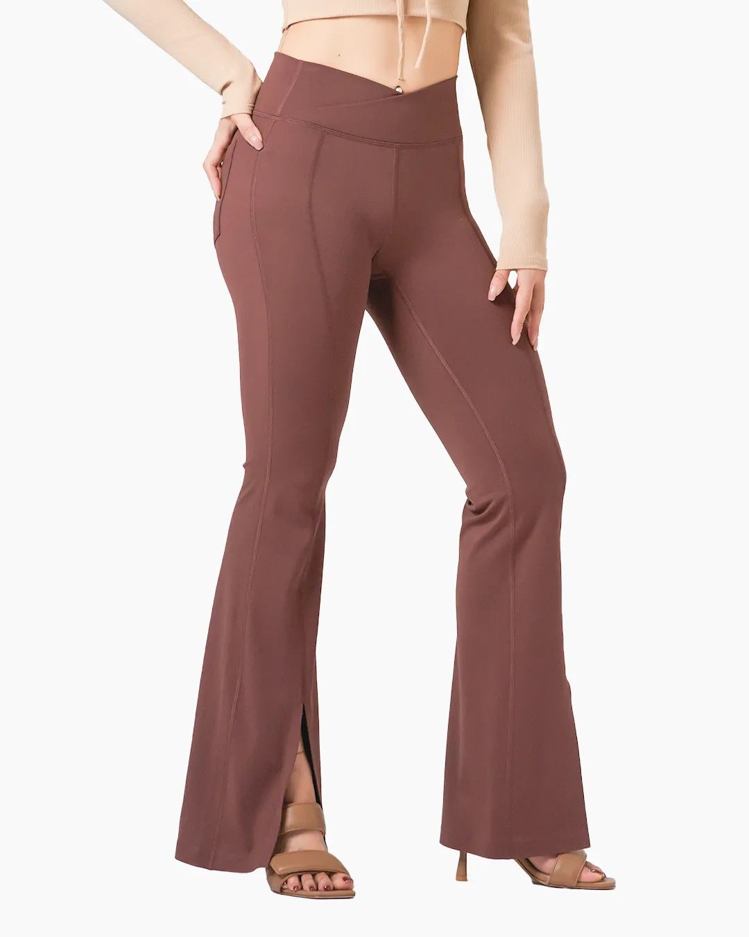 High-Waist Flutter Leggings