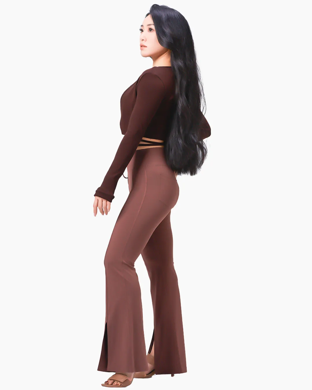 High-Waist Flutter Leggings