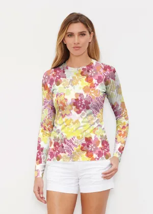 Hollyhocks (8070) ~ Long Sleeve Rash Guard