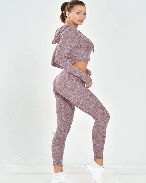 Hoodied Long Sleeves  Gym Sets