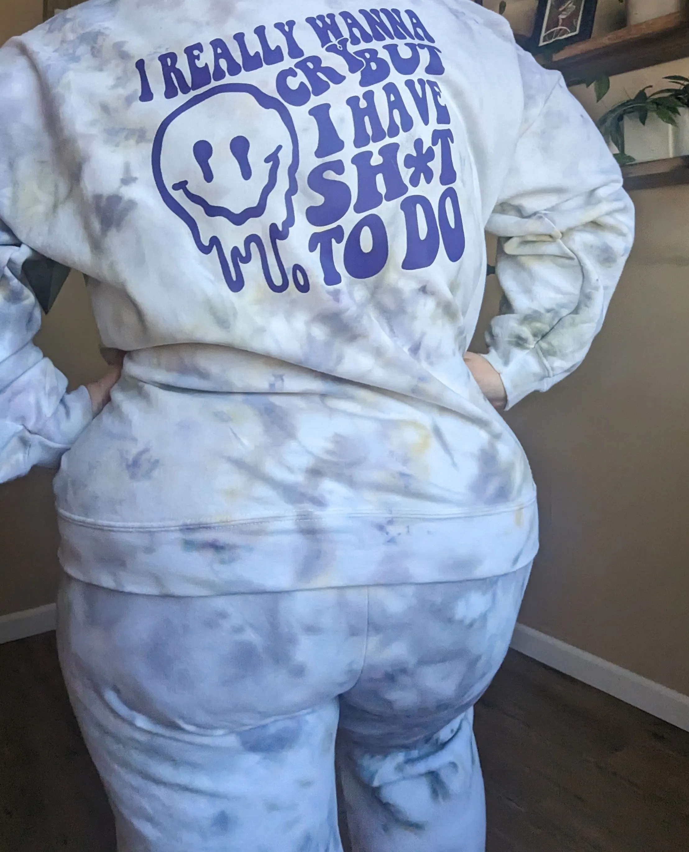 I Really Wanna Cry But I Have Shit To Do Sweat Set