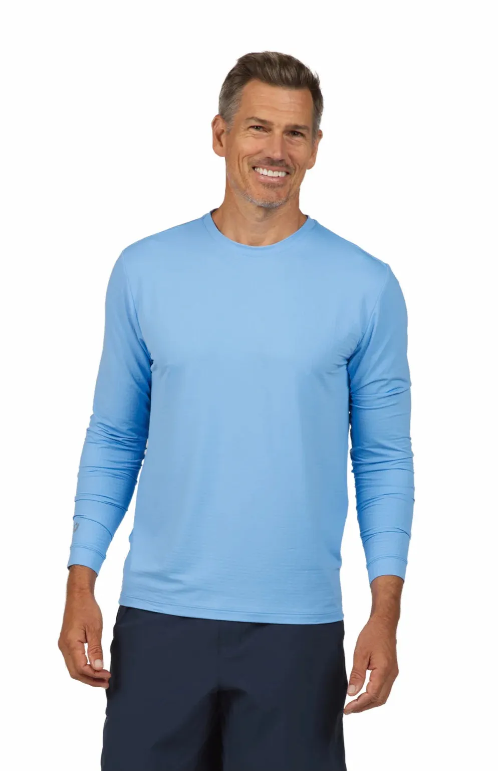 IBKUL Men's Long Sleeve Crewneck T-shirt