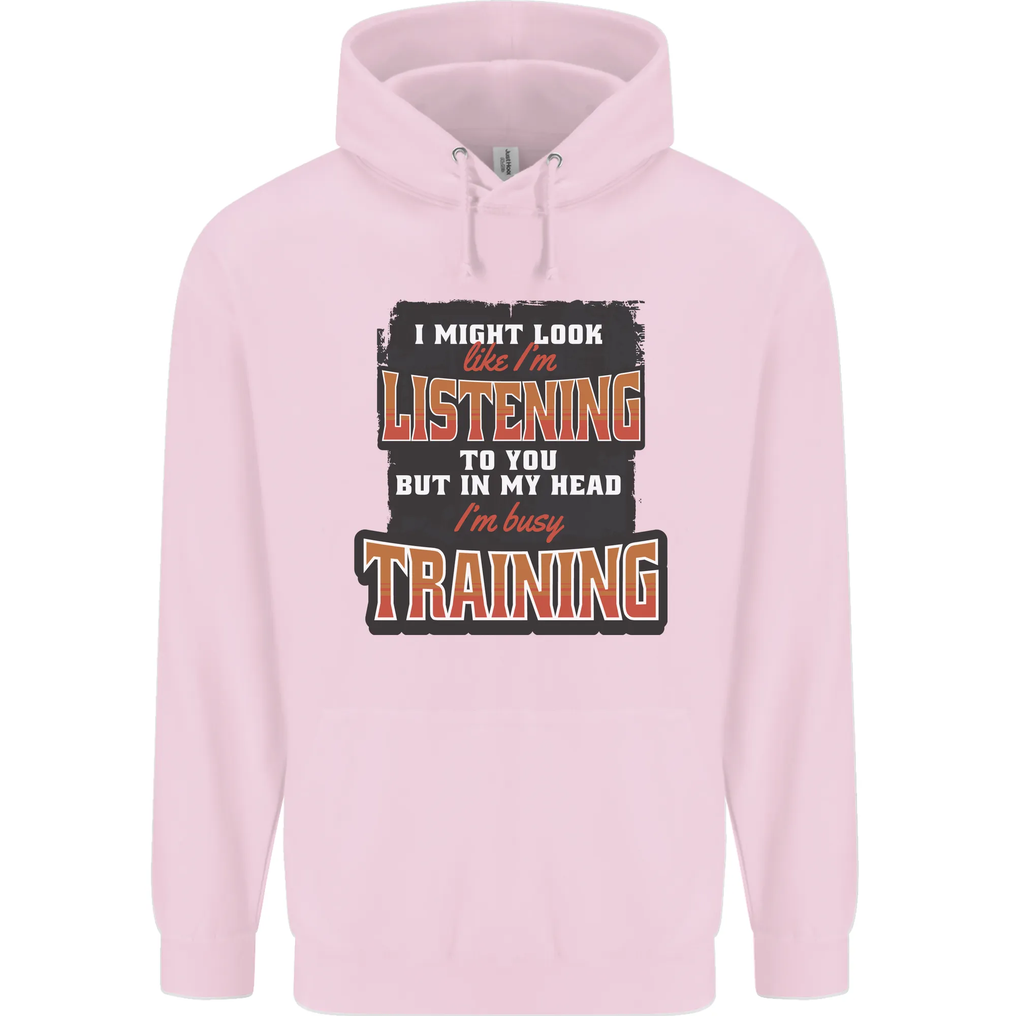 In My Head I'm Busy Training Gym Bodybuilding Mens 80% Cotton Hoodie