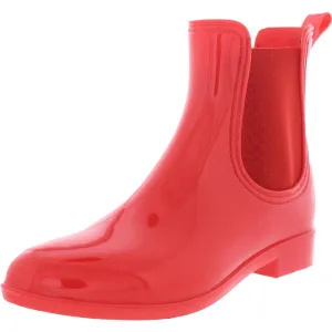 INC Womens Raelynn Vinyl Ankle Rain Boots Red 5 Medium (B,M)
