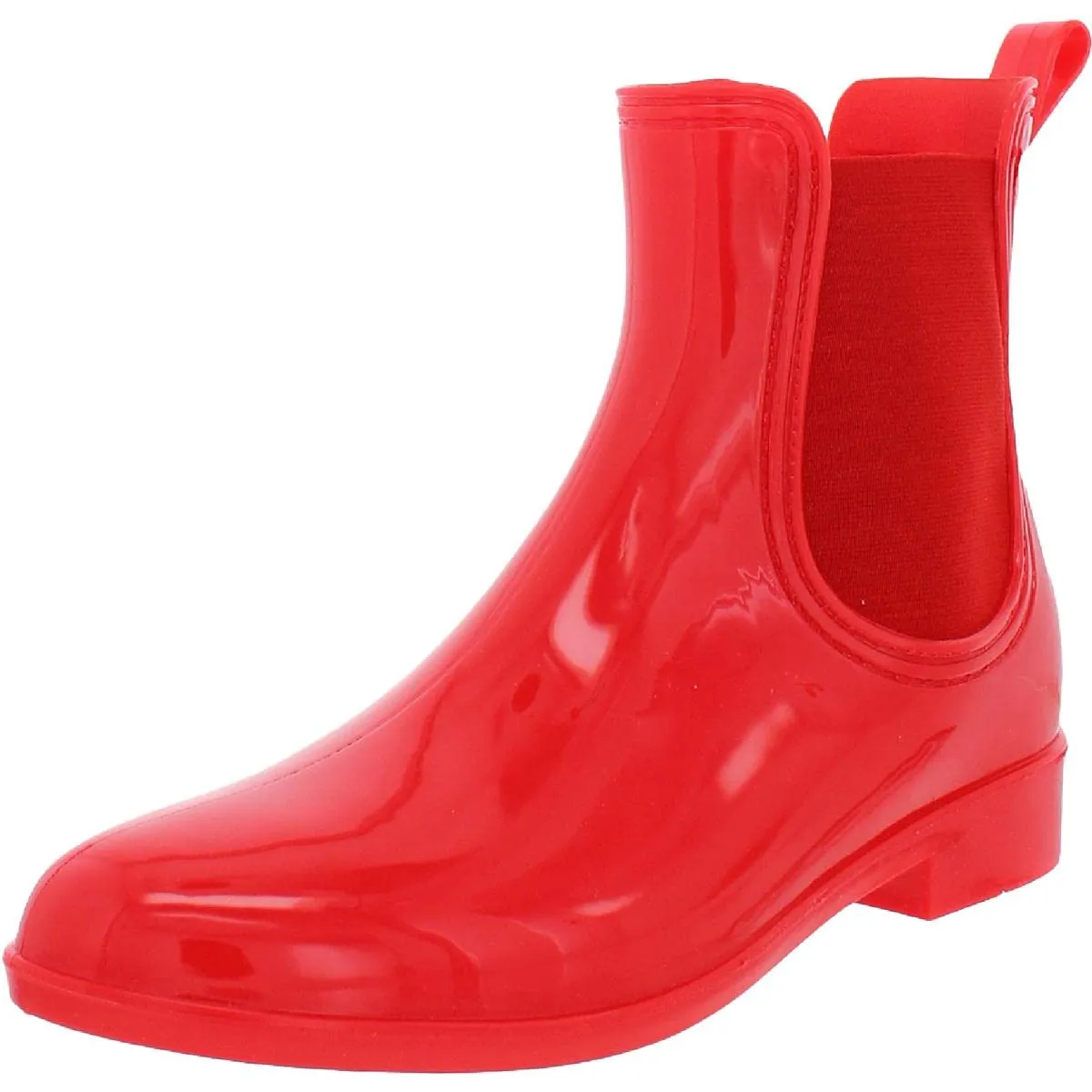 INC Womens Raelynn Vinyl Ankle Rain Boots Red 5 Medium (B,M)