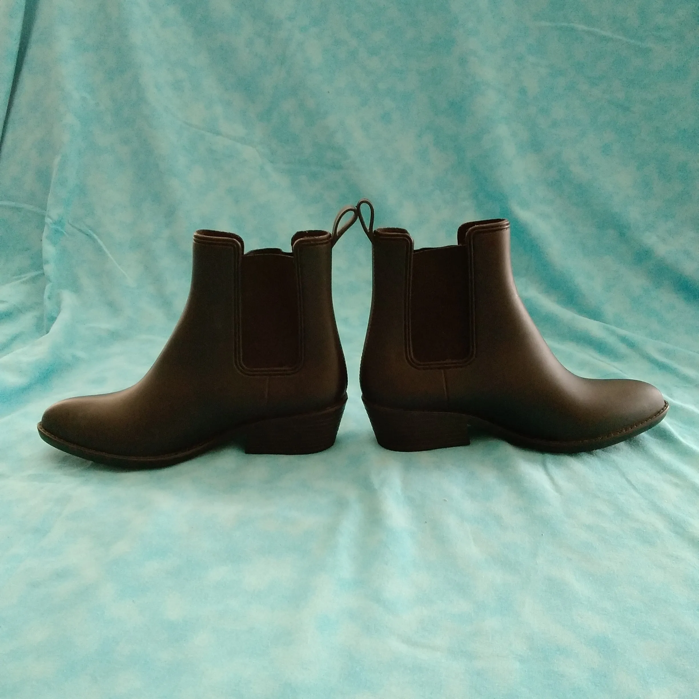 Jeffrey Campbell Black Havana Last Chelsea Rain Boots - Size: 8