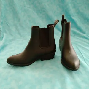 Jeffrey Campbell Black Havana Last Chelsea Rain Boots - Size: 8