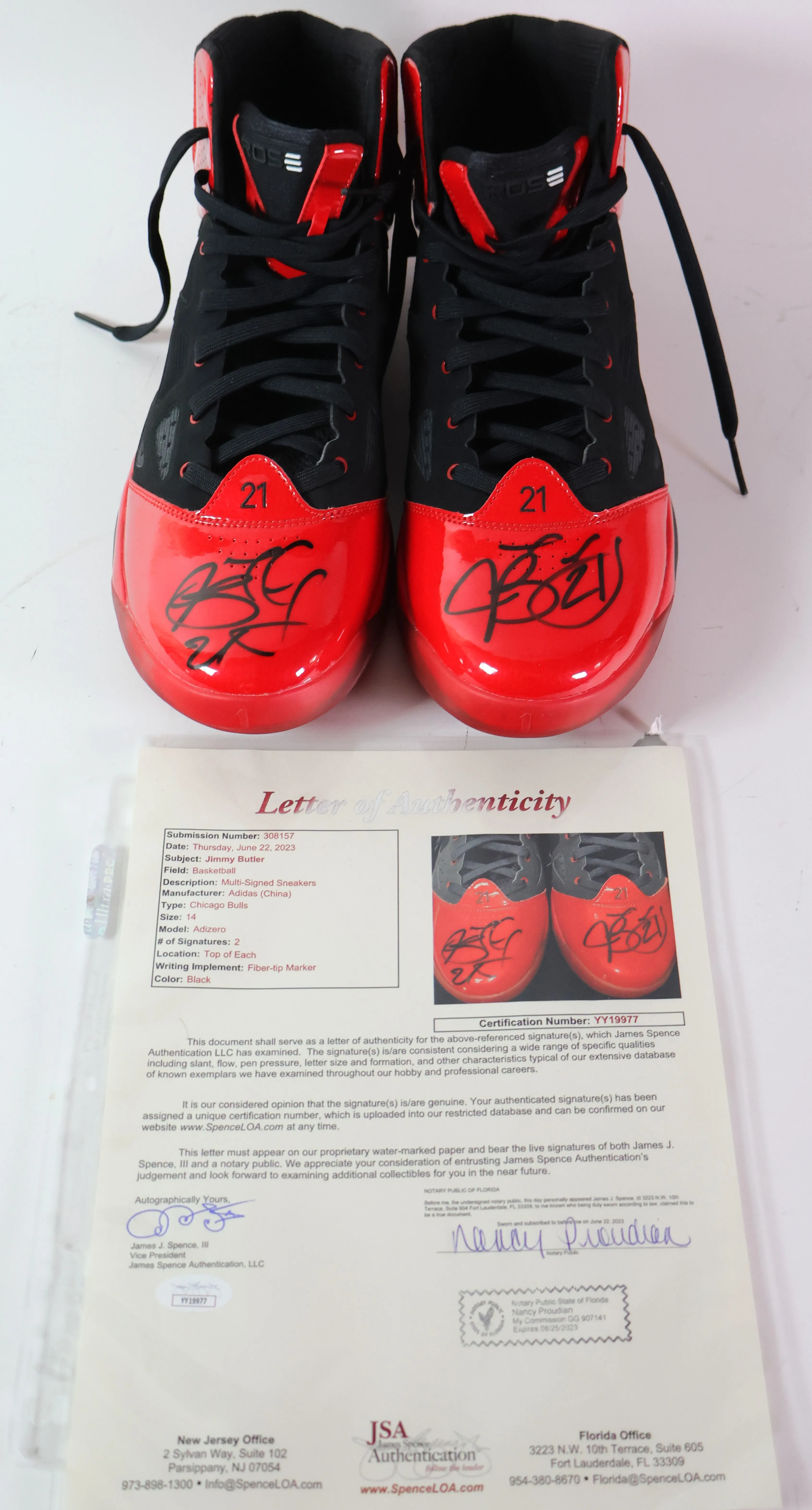 Jimmy Butler Autographed Basketball Shoes