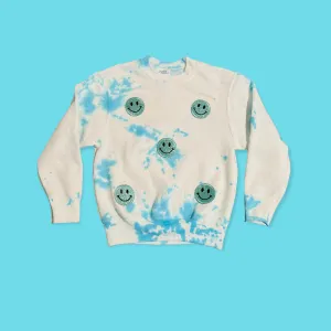 Kids All Over Smiley Tie Dye Crewneck