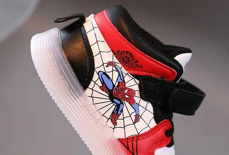 Kids Led Light Spiderman Shoes