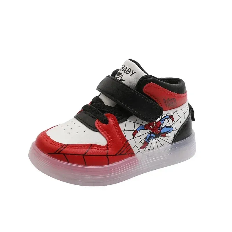 Kids Led Light Spiderman Shoes