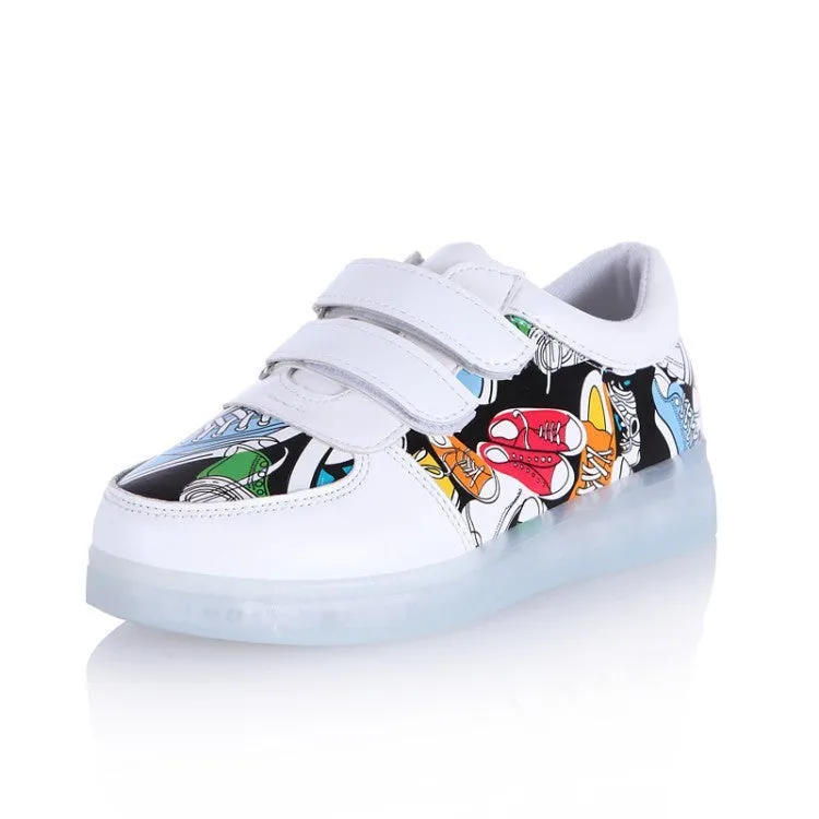 Kids' LED Light-Up Velcro Shoes