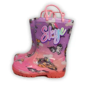 Kids Shoes Paw Patrol Toddler Girls Light-up Rain Boots