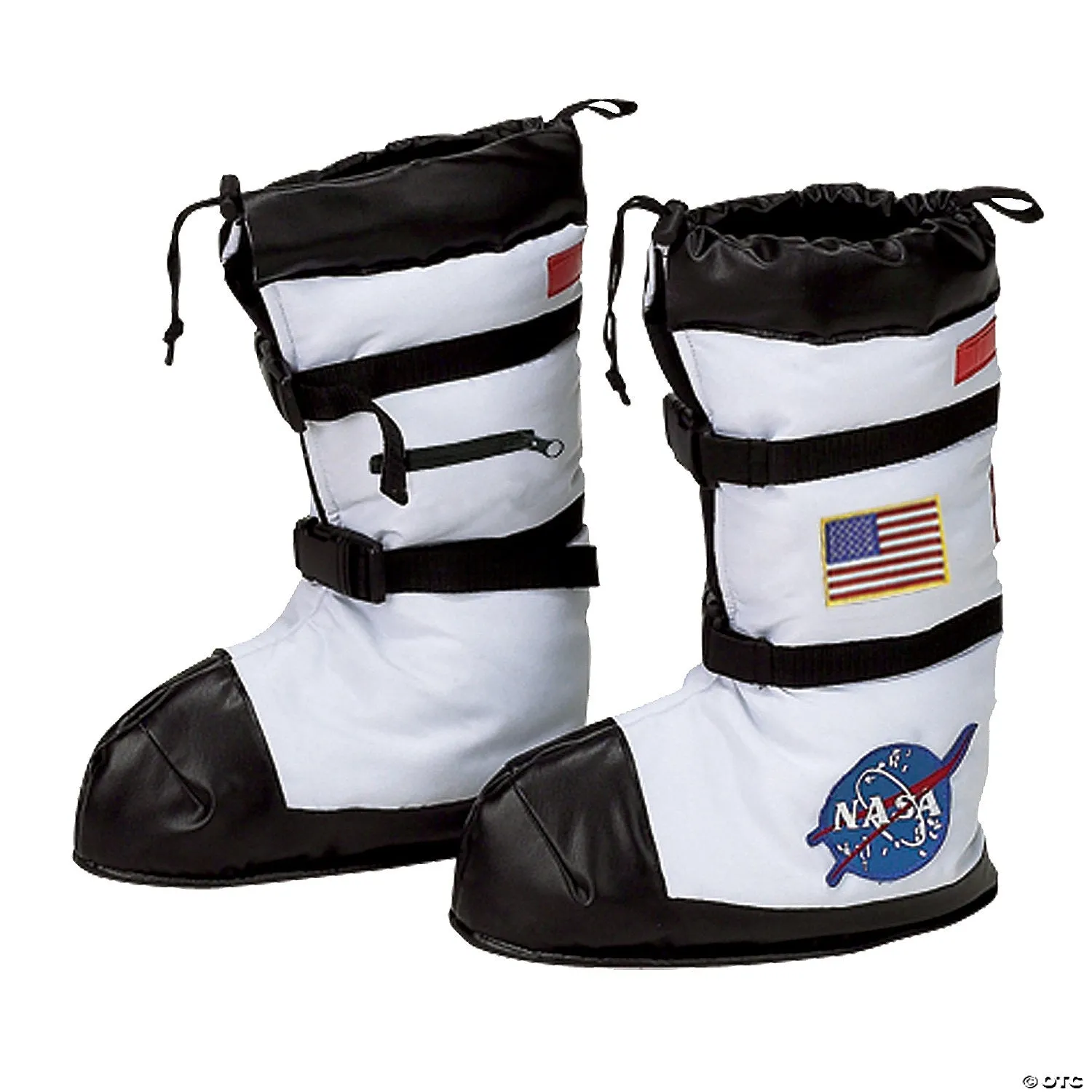 Kids White & Black Astronaut Boots - Small Size 8 1/2 - 11