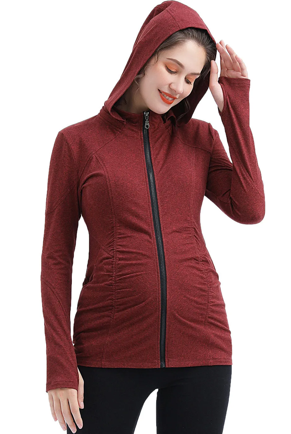 Kimi   Kai Maternity "Jojo" Performance Jacket with Detachable Hood