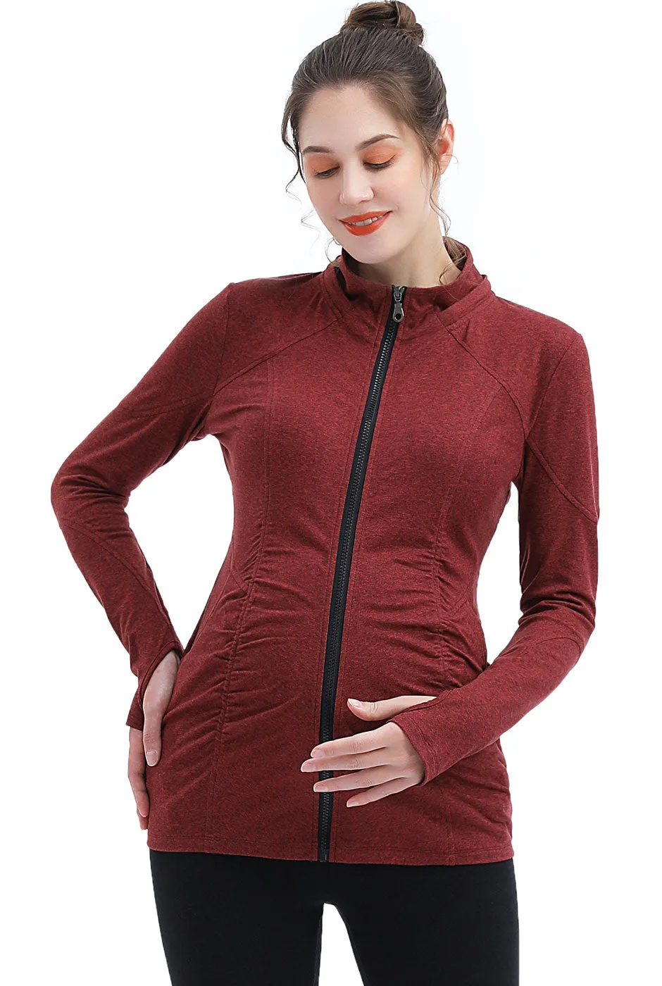 Kimi   Kai Maternity "Jojo" Performance Jacket with Detachable Hood