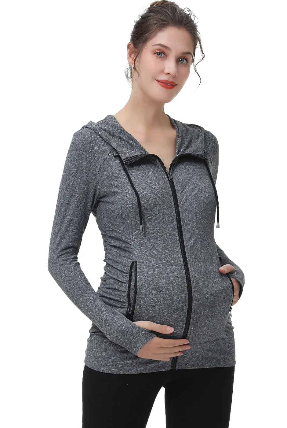 Kimi   Kai Maternity "Momo" Ruched Performance Jacket