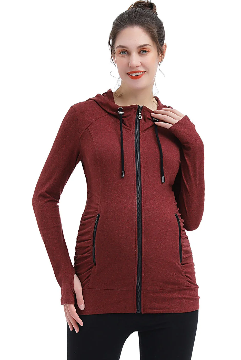 Kimi   Kai Maternity "Momo" Ruched Performance Jacket