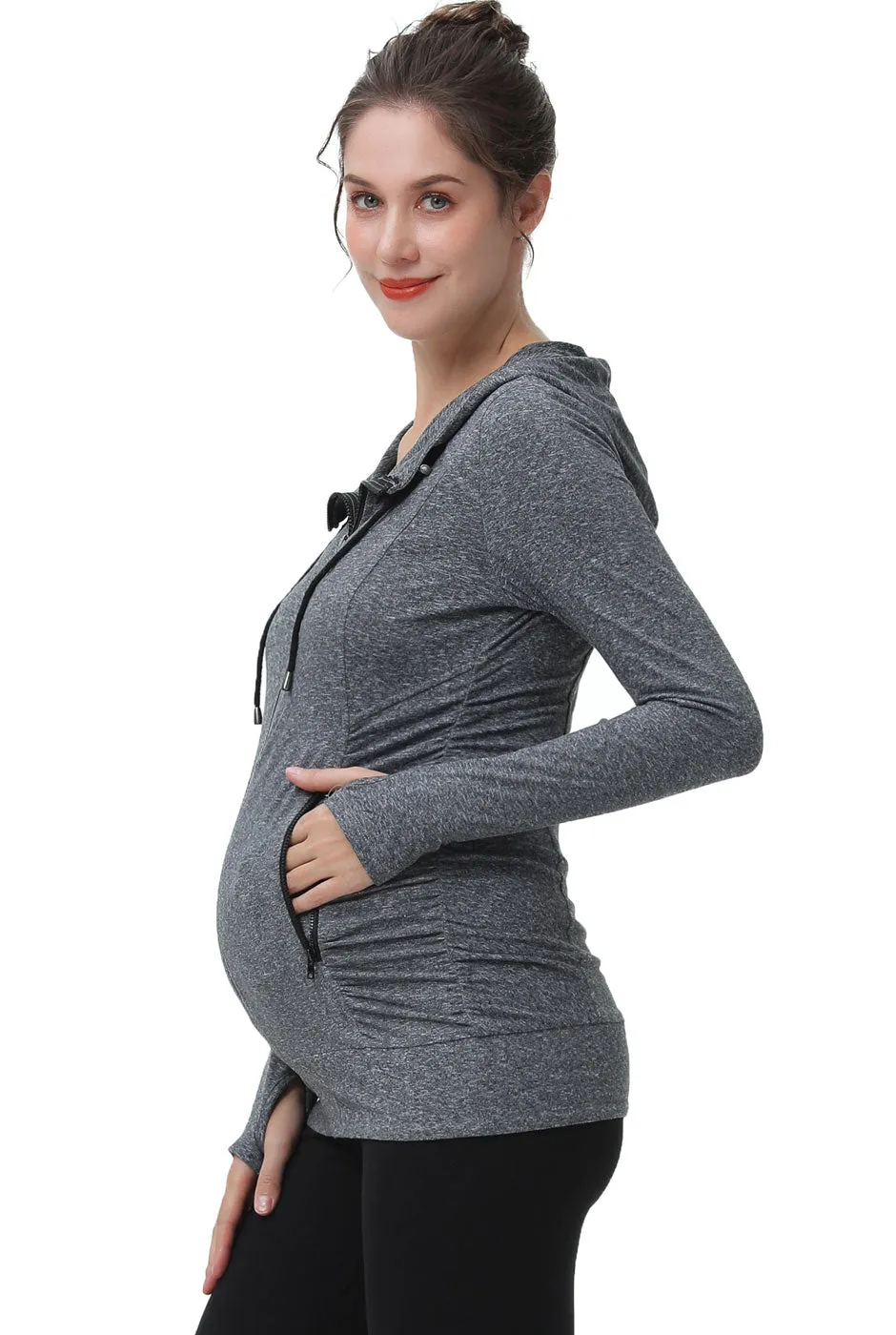 Kimi   Kai Maternity "Momo" Ruched Performance Jacket
