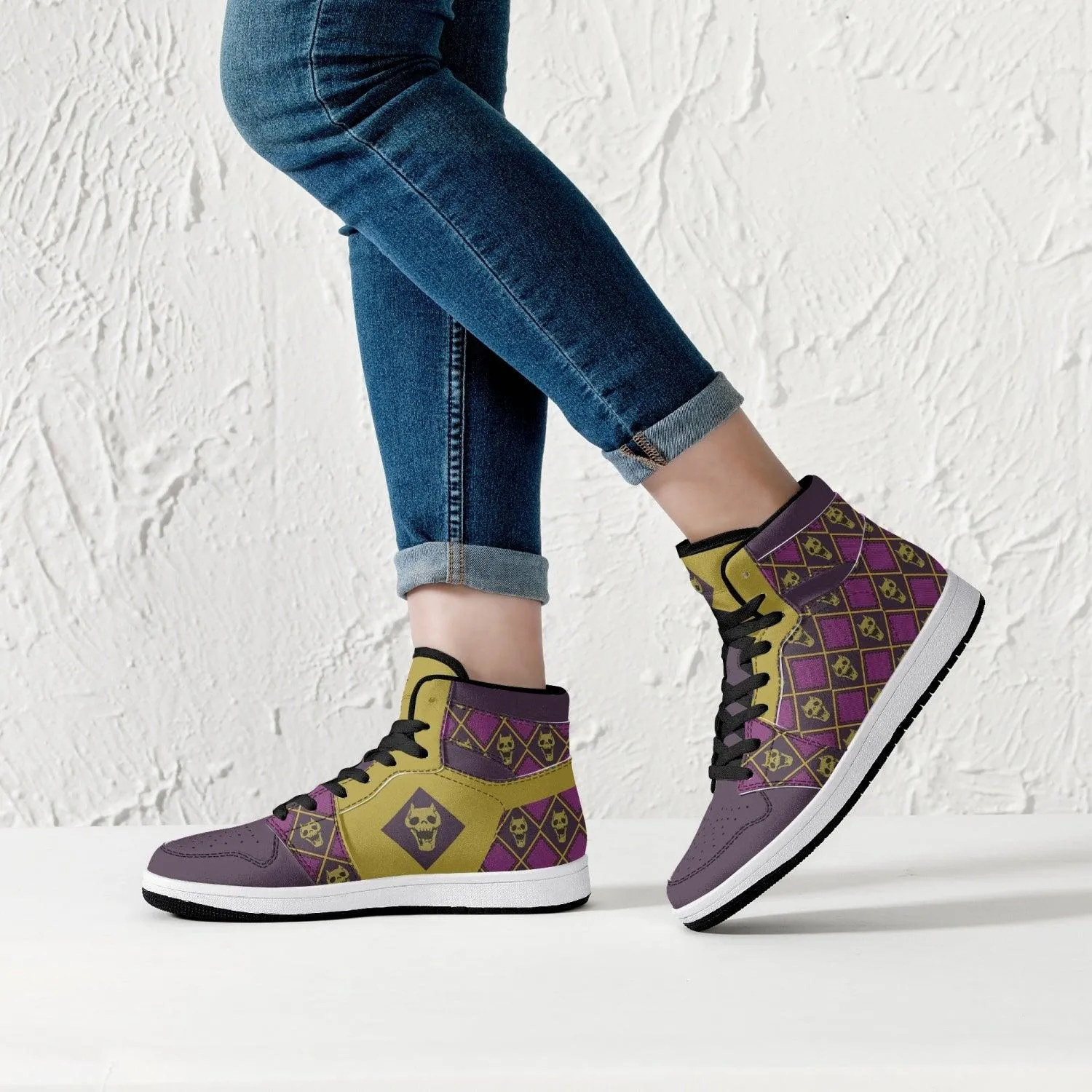 Kira Killer Queen Jojo's Bizarre Adventure Mid 1 Basketball Shoes