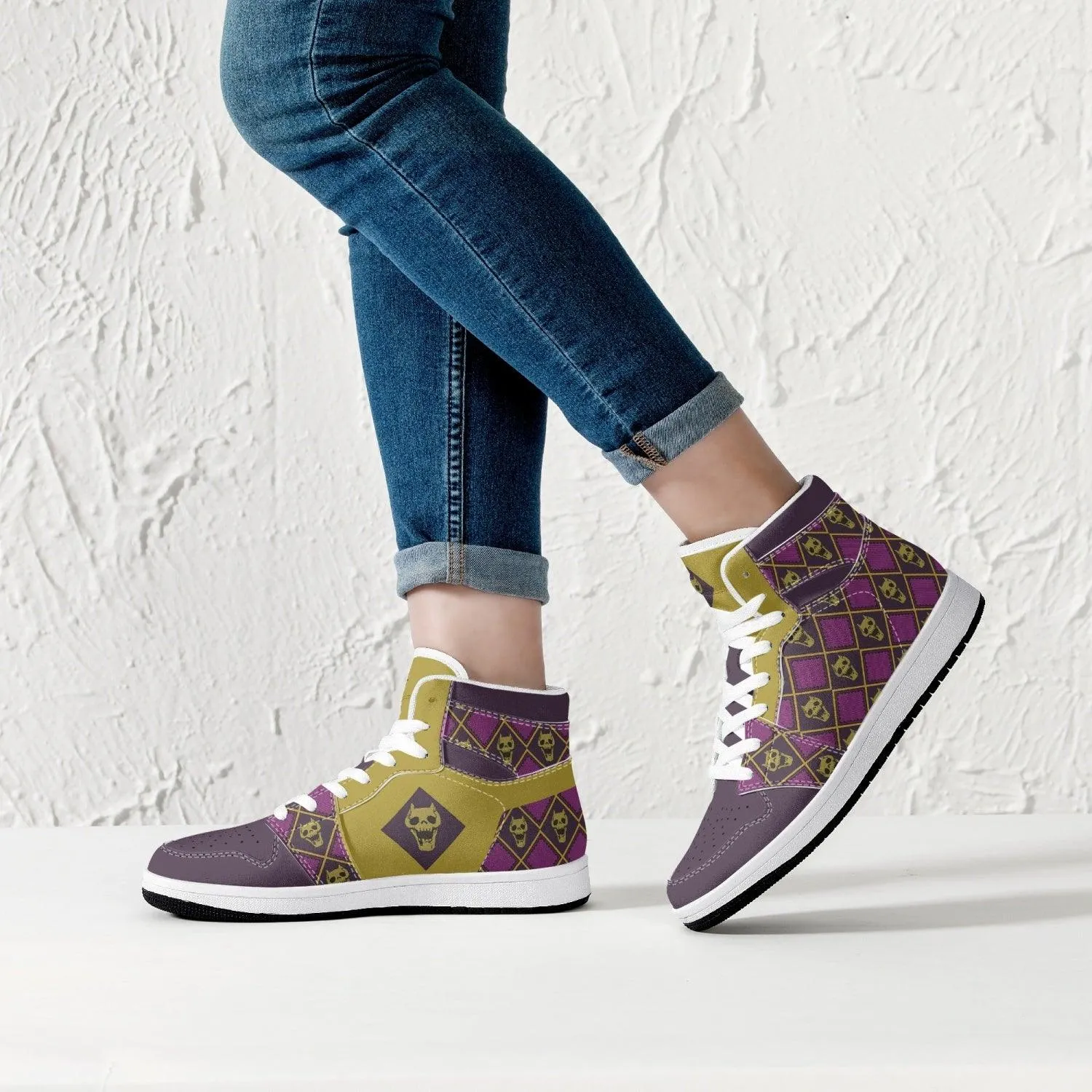 Kira Killer Queen Jojo's Bizarre Adventure Mid 1 Basketball Shoes