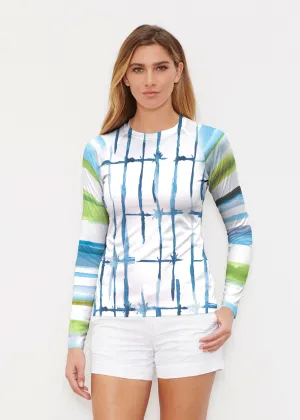 Knotted Stripe (7853) ~ Long Sleeve Rash Guard