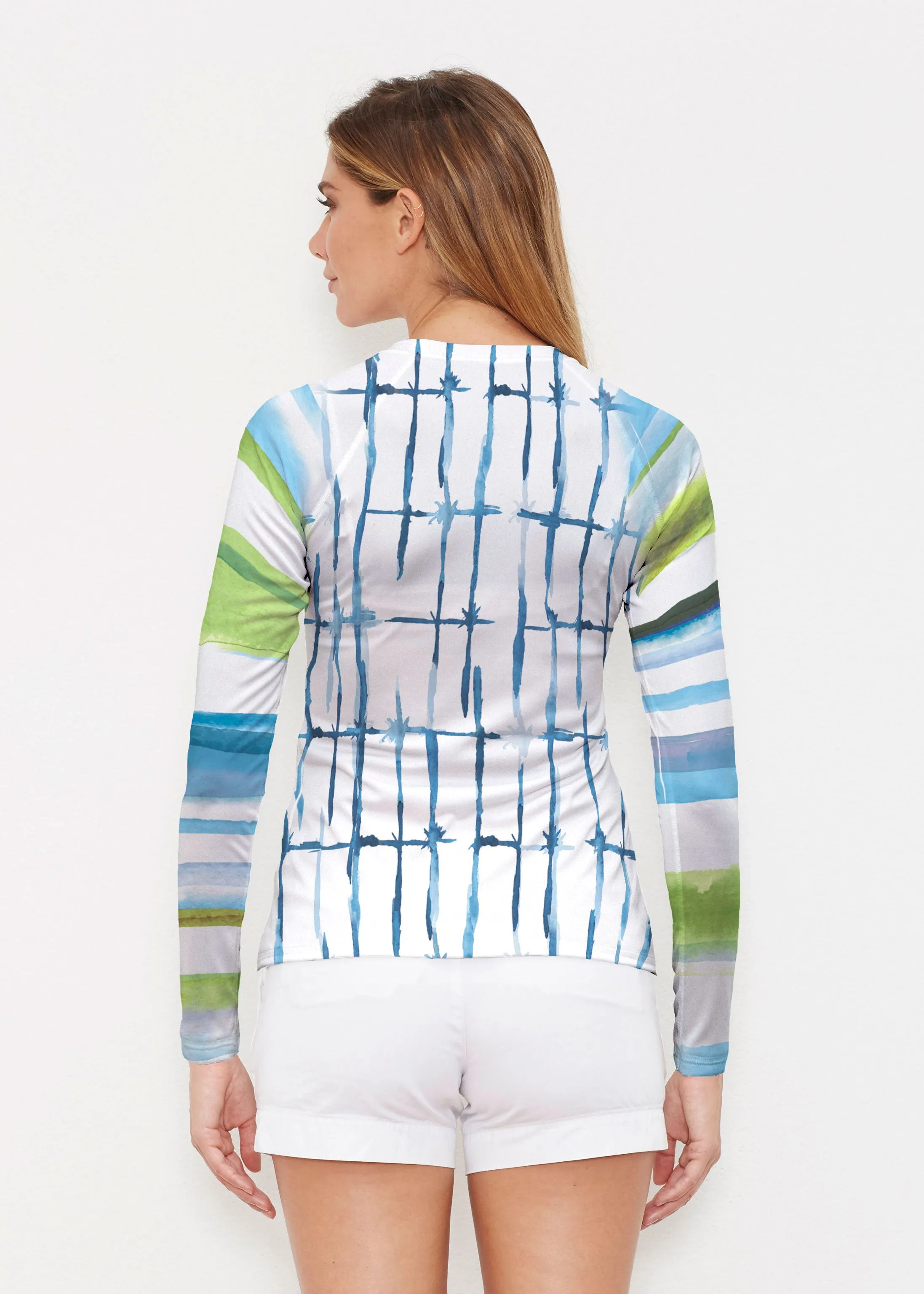 Knotted Stripe (7853) ~ Long Sleeve Rash Guard