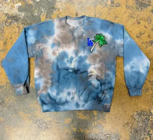 LA Palm Tree Embellished Tie Dye Crewneck