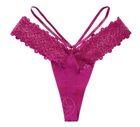 Lace Stitching Sports Underwear - Seamless Ice Silk Quick-drying Activewear
