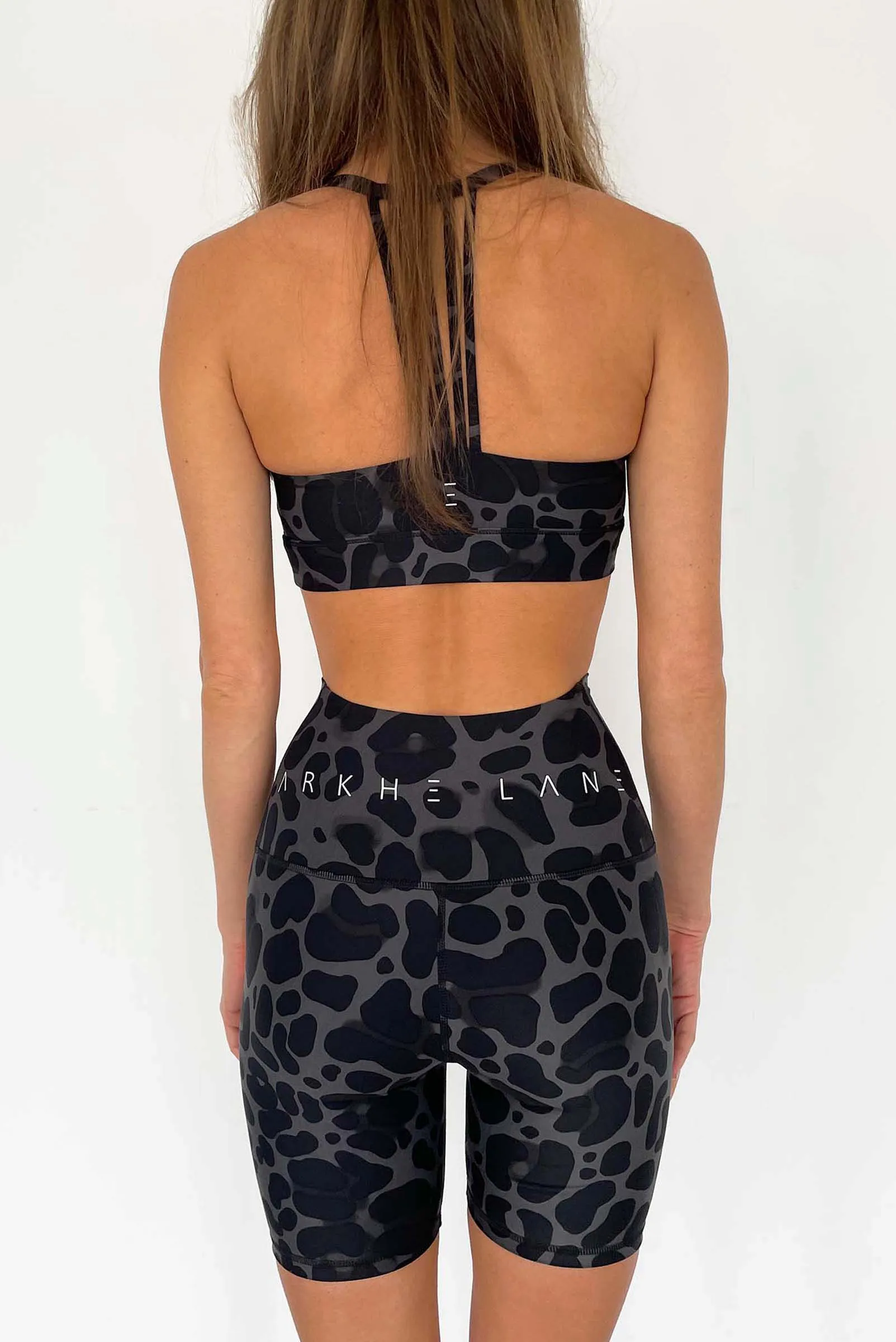 Laetitia Grey Leopard Print Crop Top