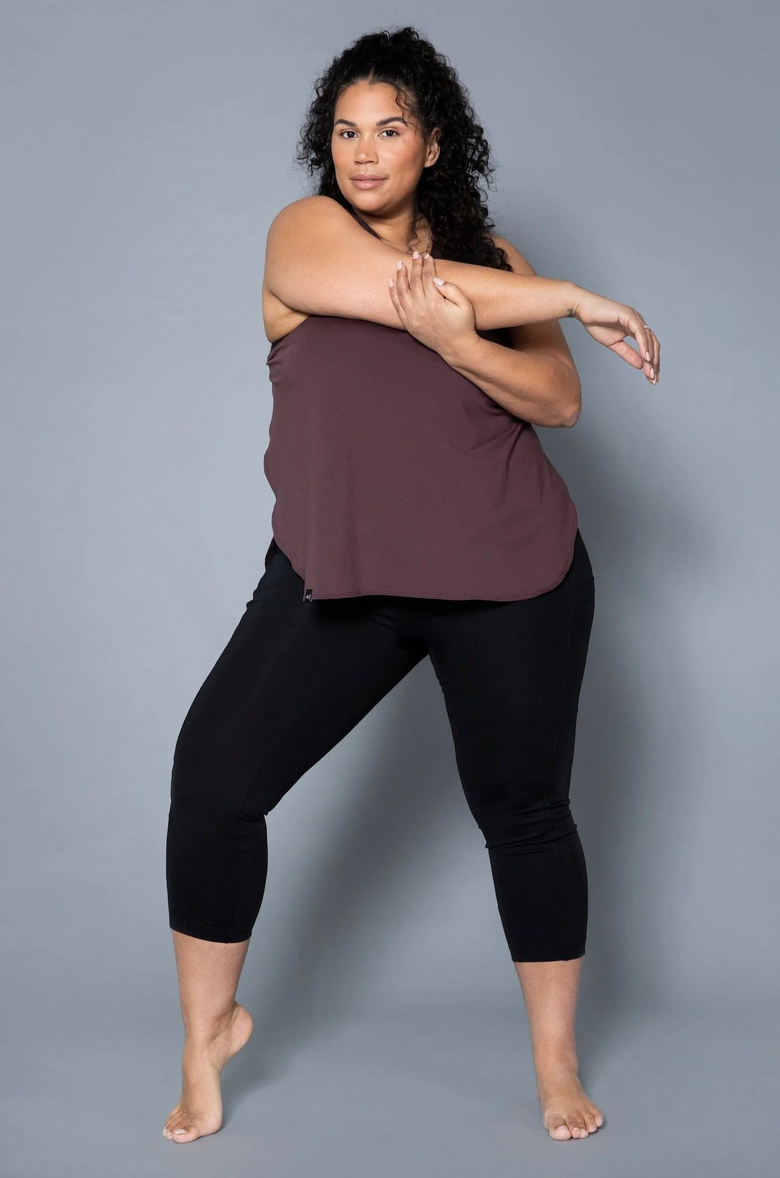 Legging Gainant à 3 poches Le Offside 22'' Taille Plus (Acajou) de MOOV Activewear