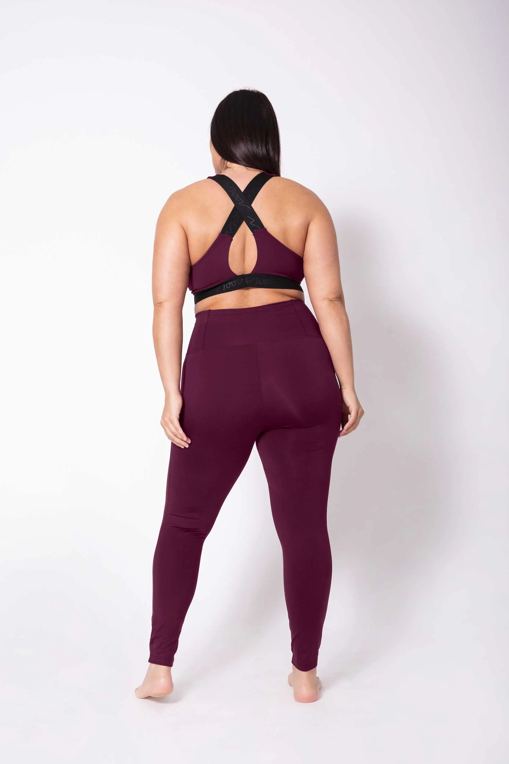 Legging Gainant Le Everywhere  26.5'' Taille Plus (Merlot) de MOOV Activewear