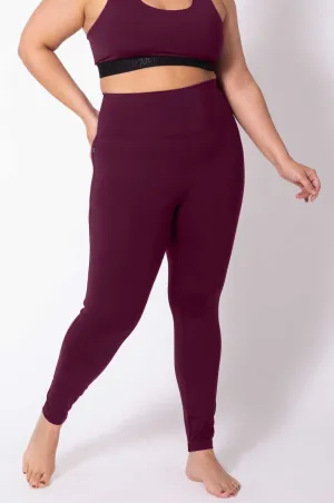Legging Gainant Le Everywhere  26.5'' Taille Plus (Merlot) de MOOV Activewear