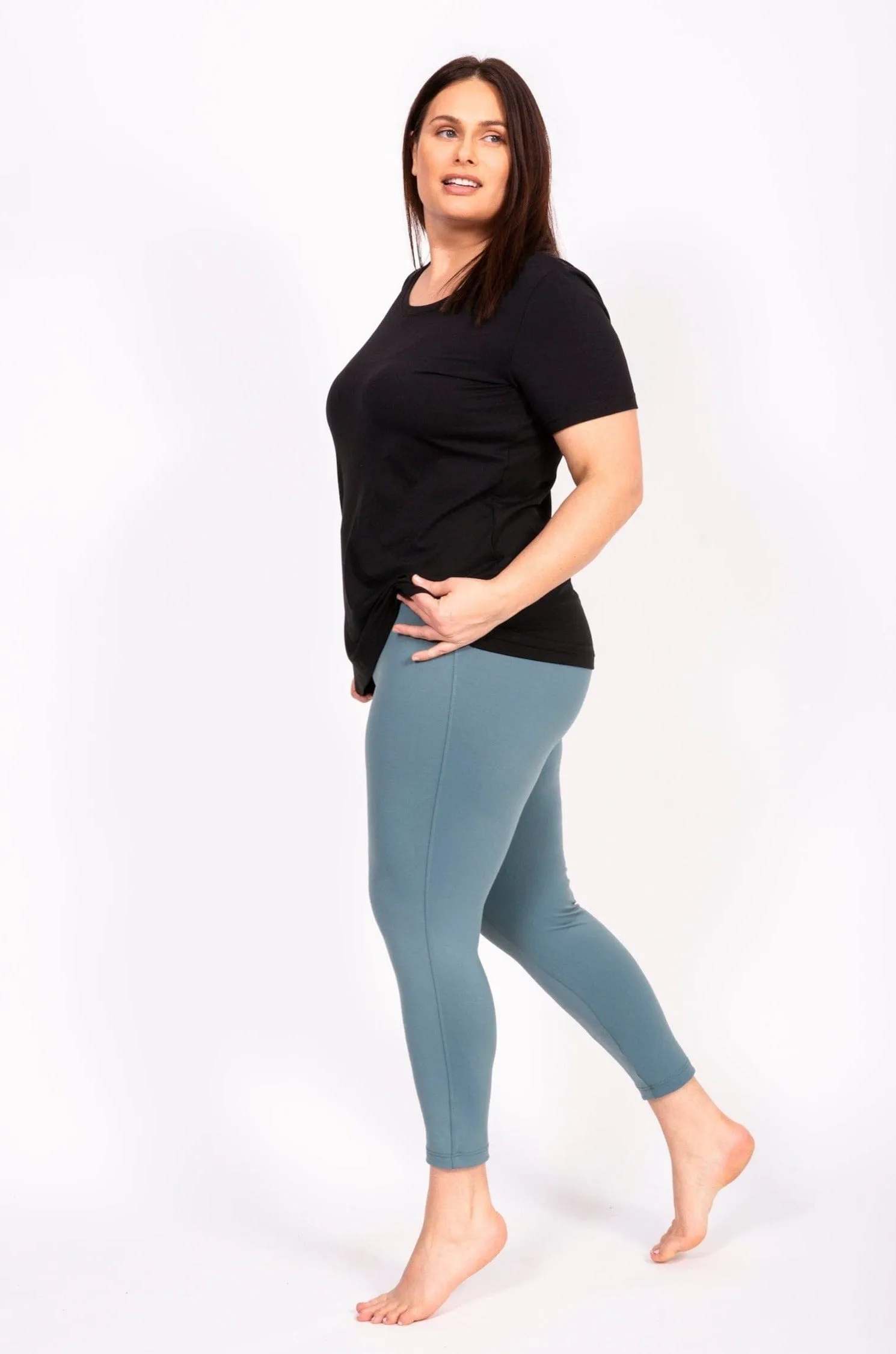 Legging Gainant Le Everywhere 27'' Taille Plus (Vert-Balsam) de MOOV Activewear