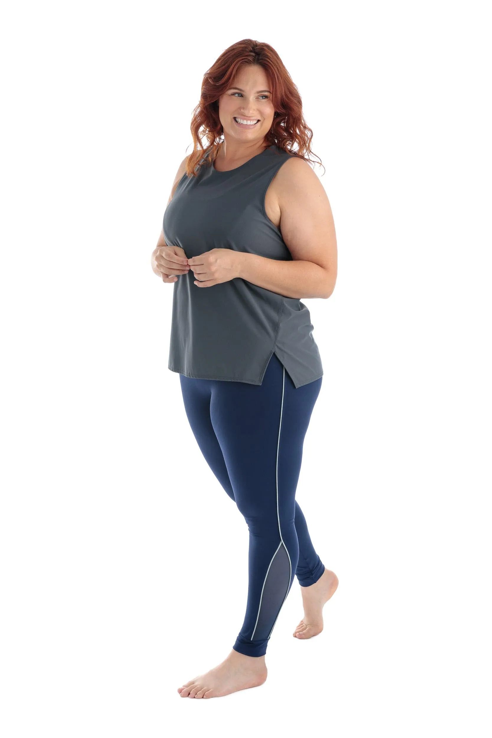 Legging Sport Le Infield 26'' Taille Plus (Bleu) de MOOV Activewear