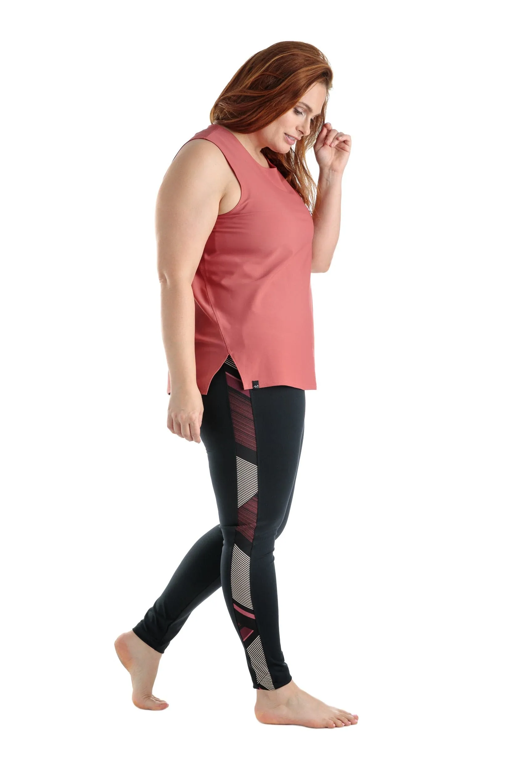 Legging Sport Le Longtrack 26'' Taille Plus (Prune) de MOOV Activewear